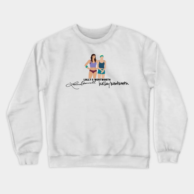 Lolly & Wentworth Graphic 2 Signature Crew neck (white lettering) Crewneck Sweatshirt by katietedesco